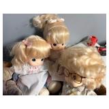 Five Vintage Precious Moments Dolls Including Missy, Mommy I Love You and Philip