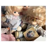 Five Vintage Precious Moments Dolls Including Missy, Mommy I Love You and Philip