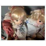 Five Vintage Precious Moments Dolls Including Missy, Mommy I Love You and Philip
