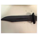 Desert Bull Hunting Knife 11.5' Fixed Black Blade, Black Plastic Handle