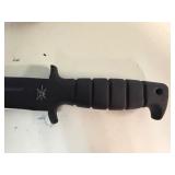 Desert Bull Hunting Knife 11.5' Fixed Black Blade, Black Plastic Handle