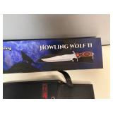Frost Cutlery Howling Wolf II 16 1/2' Bowie Stainless Steel Blade, Frost Wood Handle