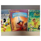 Little Golden Books - Bambi, Three Little Pigs, Mother Goose and The Sorcerer's Apprentice
