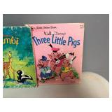 Little Golden Books - Bambi, Three Little Pigs, Mother Goose and The Sorcerer's Apprentice