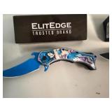 ElitEdge Gray Shark Abs Folder 4 3/4' Closed (Retail $36.95) and ElitEdge Mermaid Assist 4 1/2' Closed (Retail $32.95)