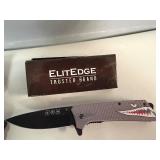 ElitEdge Gray Shark Abs Folder 4 3/4' Closed (Retail $36.95) and ElitEdge Mermaid Assist 4 1/2' Closed (Retail $32.95)