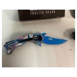 ElitEdge Gray Shark Abs Folder 4 3/4' Closed (Retail $36.95) and ElitEdge Mermaid Assist 4 1/2' Closed (Retail $32.95)