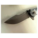 ElitEdge Grey Grim Reaper Assisted 4 3/4' Closed (Retail $36.95) and ElitEdge Green Skull Folder 4 3/4' Closed (Retail $36.95)