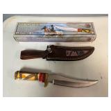 Chipaway Cutlery Sunflower II Knife Genuine Bone Handle 12' Overall