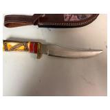 Chipaway Cutlery Sunflower II Knife Genuine Bone Handle 12' Overall