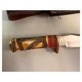Chipaway Cutlery Sunflower II Knife Genuine Bone Handle 12' Overall