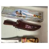Chipaway Cutlery Sunflower II Knife Genuine Bone Handle 12' Overall