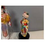 Vintage Asian Themed Display Dolls: Music Box and Figurine