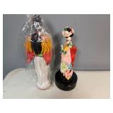 Vintage Asian Themed Display Dolls: Music Box and Figurine