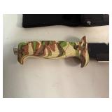 Frost Cutlery Jungle Fever V Hunting Knife Black Stainless Steel Blade 13.5' Overall