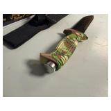 Frost Cutlery Jungle Fever V Hunting Knife Black Stainless Steel Blade 13.5' Overall
