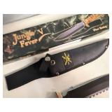 Frost Cutlery Jungle Fever V Hunting Knife Black Stainless Steel Blade 13.5' Overall