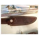 Chipaway Classics Landing Eagle Hunting Knife Stainless Steel Blade, Genuine Bone and Pakka Wood Handle 12' Overall