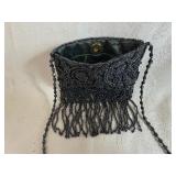 Three Vintage Small Beaded Bags (Moyna, Noir)