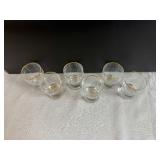 Vintage Bohemia Glass Decanter Set with Gold Accents and Etched Floral Design