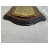 Vintage Homeco Ten Commandments Wall Plaque - Brass and Wood 10' x 18'