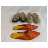 Traditional South Asian Ornate Shoes with Intricate Embroidery ~ Size 8 1/2 US