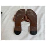 Celine Tippi Slides Brown Leather with Protective Bag 39B Italy