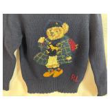Ralph Lauren Girls 4/4T Navy Polo Bear Sweater (never worn)