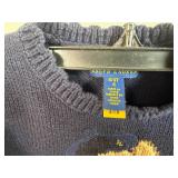 Ralph Lauren Girls 4/4T Navy Polo Bear Sweater (never worn)