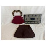 Three Vintage Handbags include Pierre Cardin, Coblentz