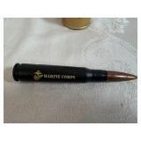 Shot Gun Shell Timer (works) and Large Caliber Marine Corps Bottle Opener