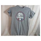 New T-Shirt '0% Liberal' Size Small