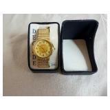Men's Gold-Tone Decade Quartz Wristwatch with an Expandable Stretch Band (New)