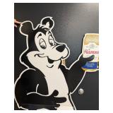 Hamms Bear Advertising Cardboard Standee 73' x 33'