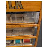 Richardson's Silk Thread Cabinet - Vintage Wood Box with Spools
