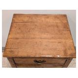 Vintage Oak 3-Drawer Side Table