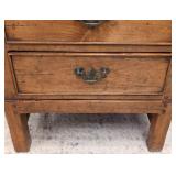 Vintage Oak 3-Drawer Side Table