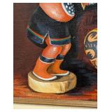 EI Heatwole Hopi Doll Painting - Framed Canvas