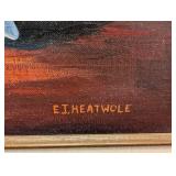 EI Heatwole Hopi Doll Painting - Framed Canvas