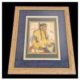 Lazy Boy-Medicine Man Print, Glacier National Park, Framed