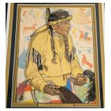 Lazy Boy-Medicine Man Print, Glacier National Park, Framed