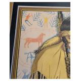 Lazy Boy-Medicine Man Print, Glacier National Park, Framed