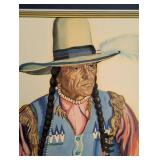 Plume Glacier National Park Native American Print - Framed