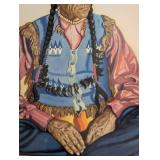 Plume Glacier National Park Native American Print - Framed