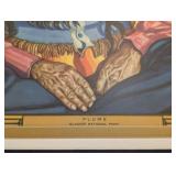 Plume Glacier National Park Native American Print - Framed