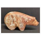 Arthur Yazzie Alabaster Bear - Hand-Carved Sculpture