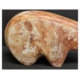 Arthur Yazzie Alabaster Bear - Hand-Carved Sculpture