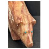 Arthur Yazzie Alabaster Bear - Hand-Carved Sculpture