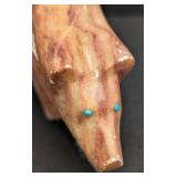 Arthur Yazzie Alabaster Bear - Hand-Carved Sculpture