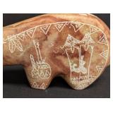 Arthur Yazzie Alabaster Bear - Hand-Carved Sculpture